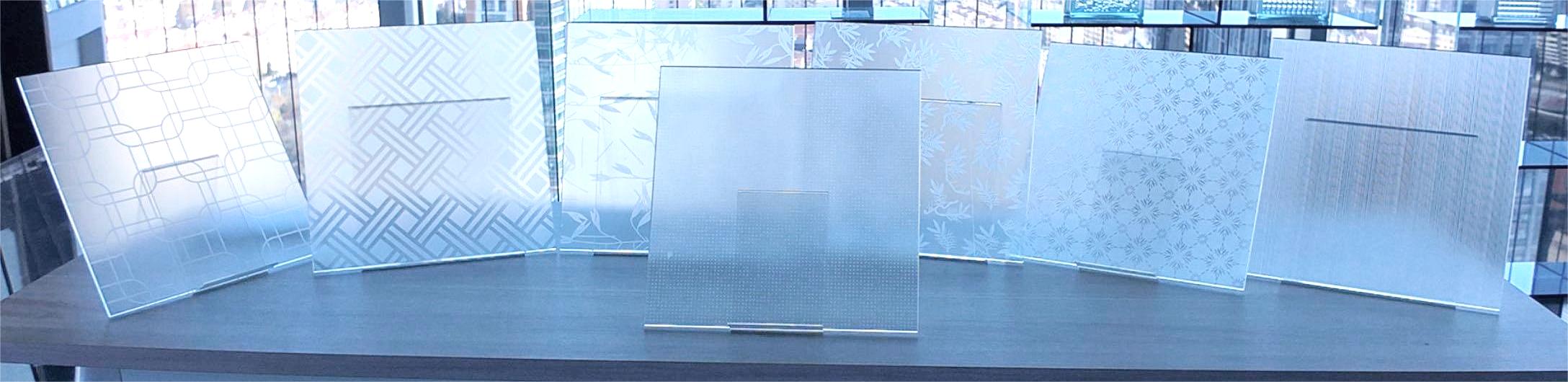 Acid atched glass show